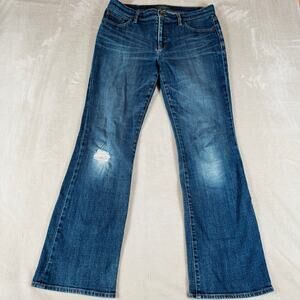 Lauren Ralph Lauren LRL Jeans Womens 10 Blue‎ Denim Classic Bootcut Distressed